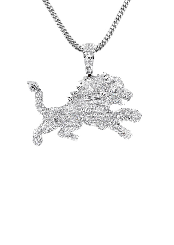 Silver Lion Necklace | 31.8 Grams