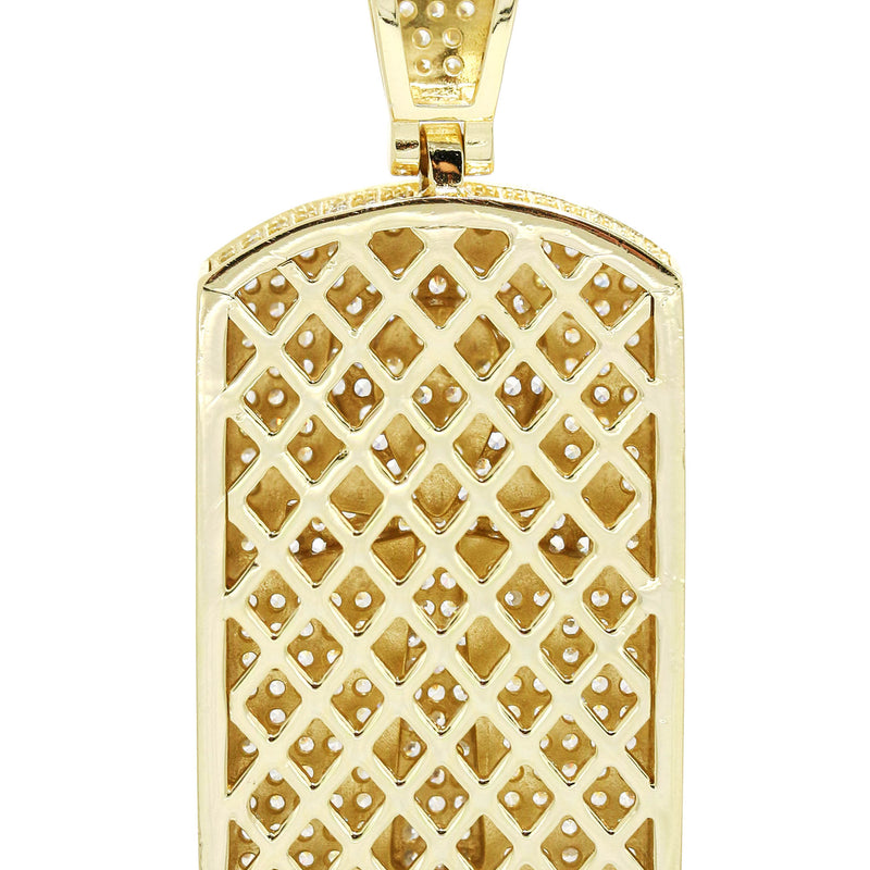 Silver Pendant - Gold Ankh Dog Tag Pendant | Appx 16 Grams