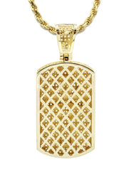 Silver Necklace - Gold Ankh Dog Tag Necklace | 30.4 Grams