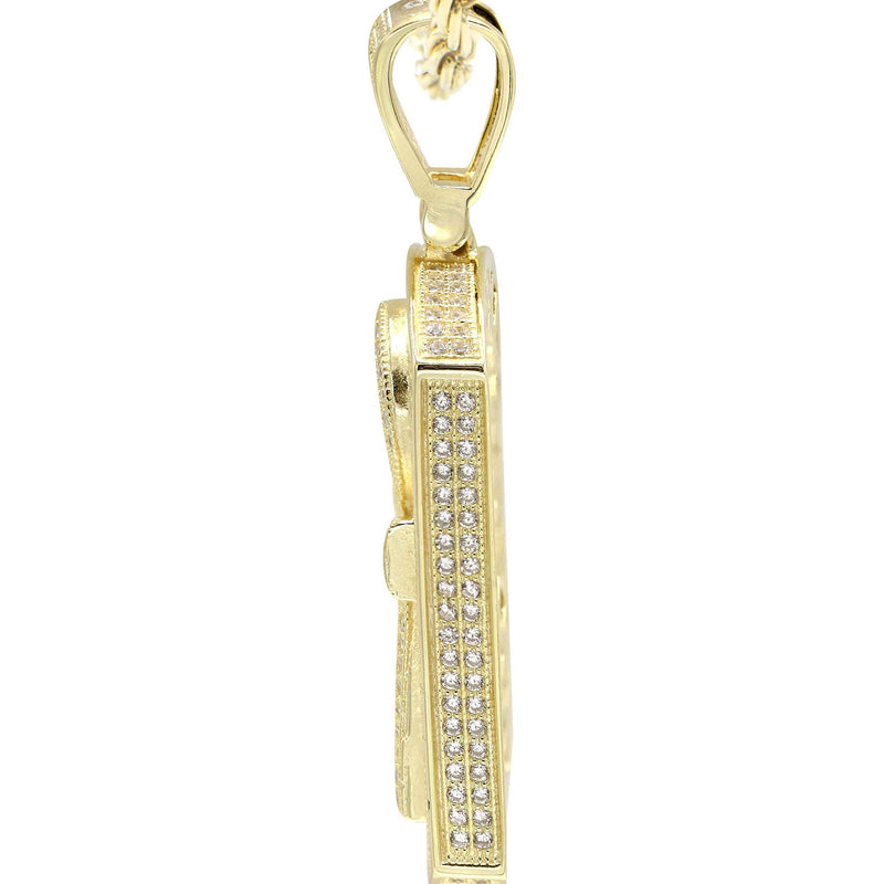 Silver Necklace - Gold Ankh Dog Tag Necklace | 30.4 Grams