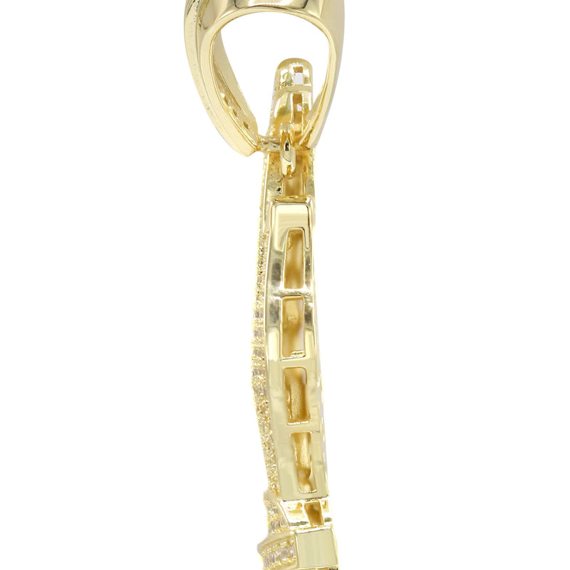 Silver Pendant - Gold Praying Hand Pendant | Appx 9.2 Grams