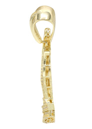 Silver Pendant - Gold Praying Hand Pendant | Appx 9.2 Grams