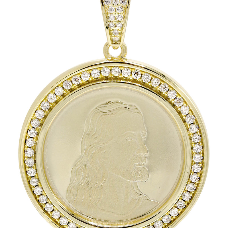 Silver Pendant - Gold Jesus Pendant | Appx 9.2 Grams