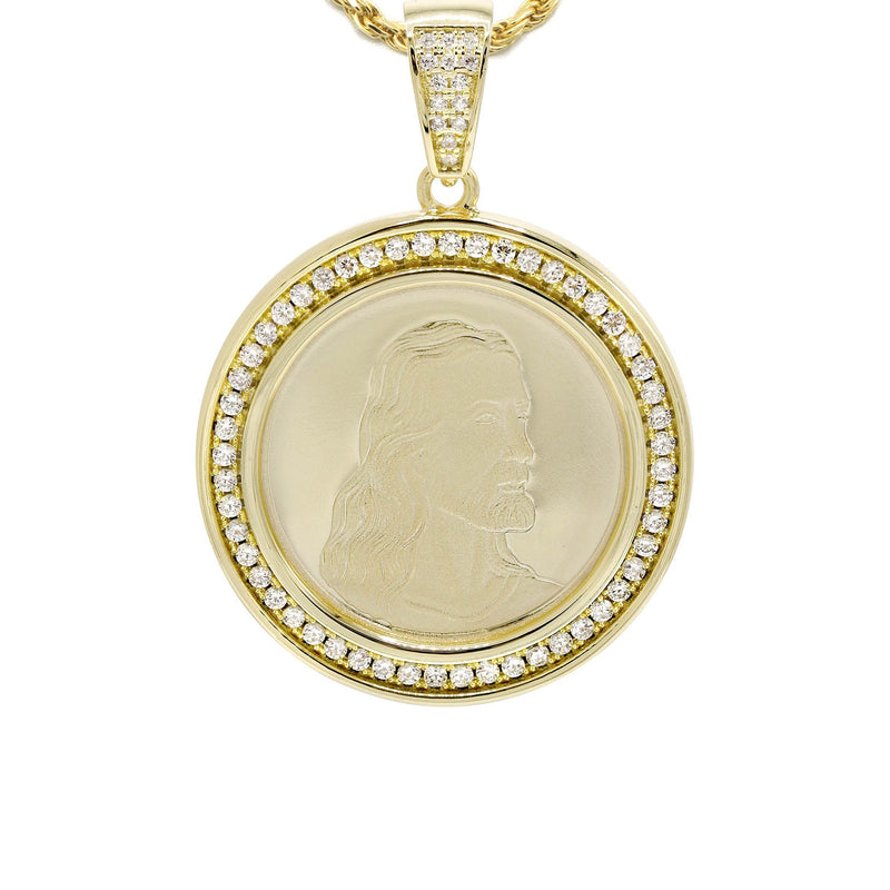 Silver Necklace - Gold Jesus Necklace | 18.6 Grams