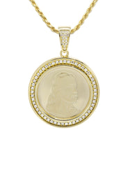 Silver Necklace - Gold Jesus Necklace | 18.6 Grams