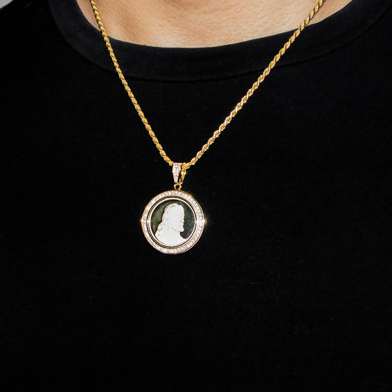 Silver Necklace - Gold Jesus Necklace | 18.6 Grams