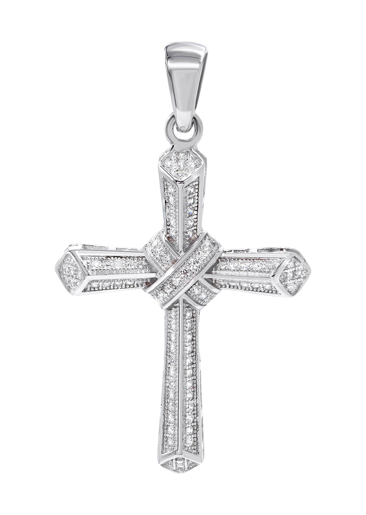 Silver Pendant - Silver Cross Pendant | Appx 3.4 Grams