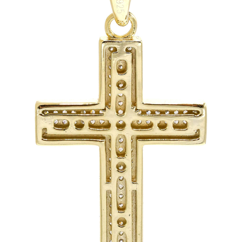Silver Pendant - Gold Cross Pendant | Appx 5 Grams