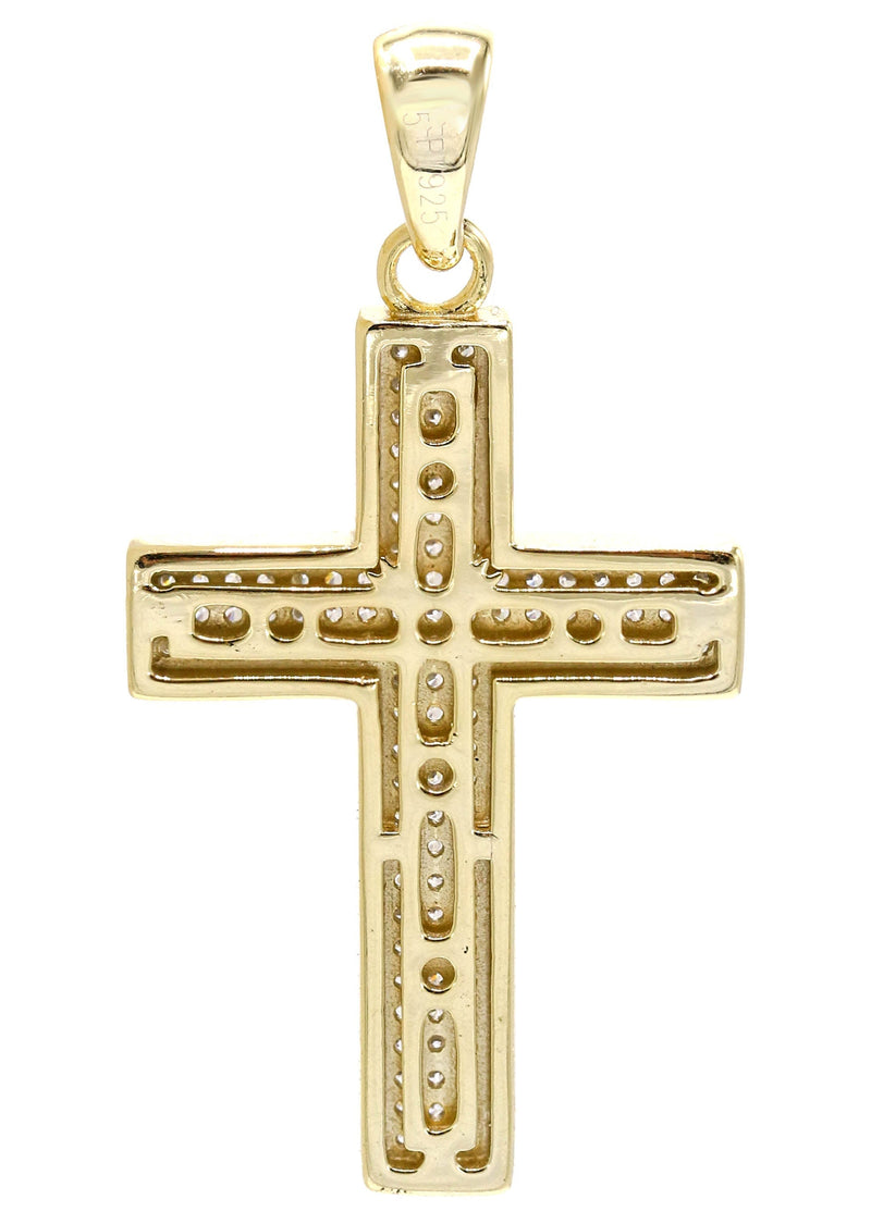 Silver Pendant - Gold Cross Pendant | Appx 5 Grams