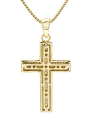 Silver Necklace - Gold Cross Necklace | 12.7 Grams