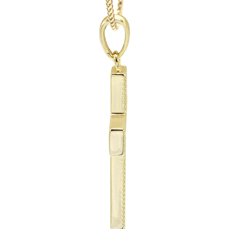 Silver Necklace - Gold Cross Necklace | 12.7 Grams