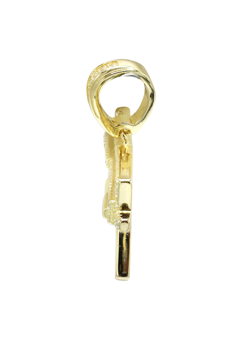 Silver Pendant - Gold Gun Pendant | Appx 6.4 Grams