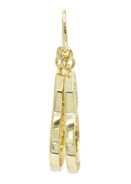 Silver Pendant - Gold Hand Cuffs Pendant | Appx 4.6 Grams