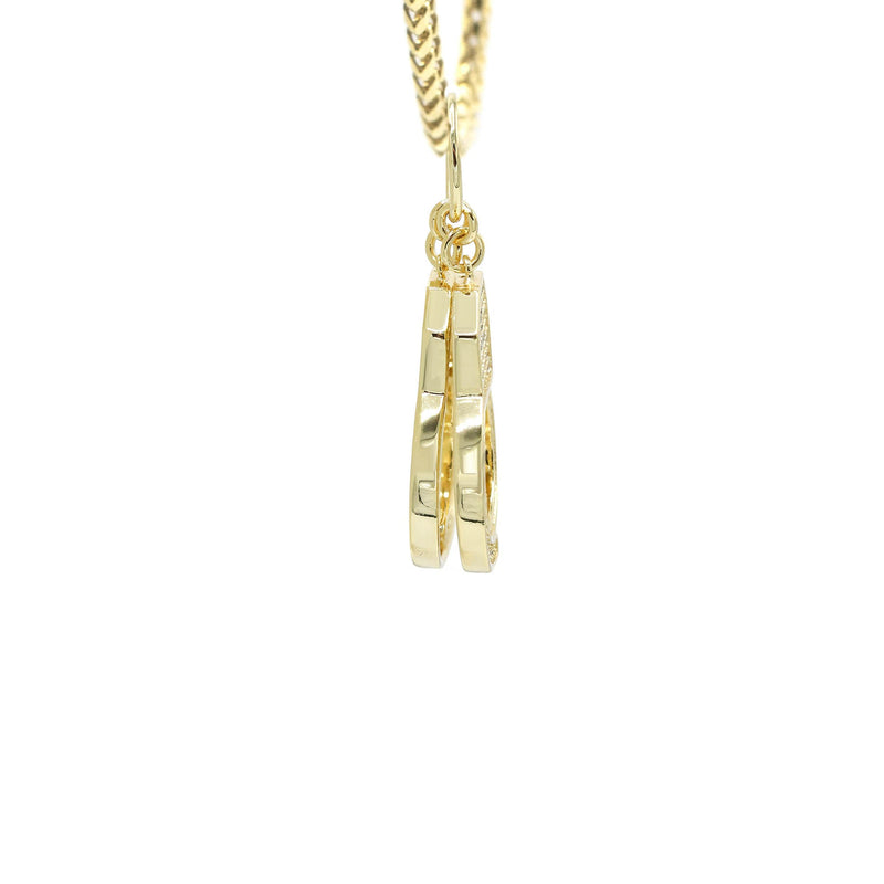 Silver Necklace - Gold Hand Cuffs Necklace | 13.3 Grams