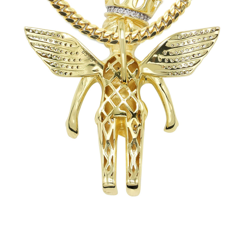 Silver Necklace - Gold Angel Necklace | 41.7 Grams