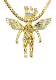Silver Necklace - Gold Angel Necklace | 41.7 Grams