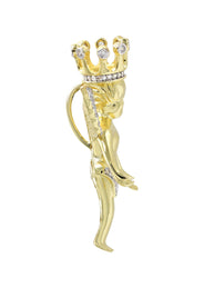 Silver Pendant - Gold Angel Pendant | Appx 18 Grams