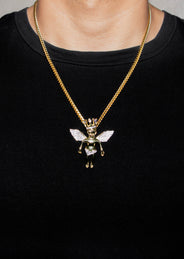 Silver Necklace - Gold Angel Necklace | 41.7 Grams