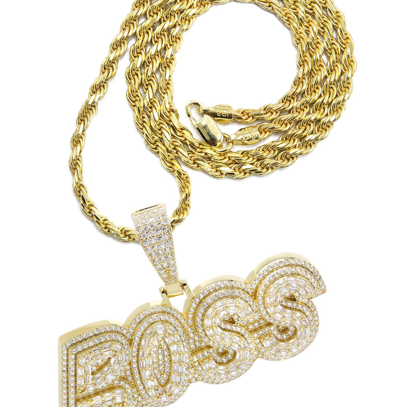 Silver Necklace - Gold BOSS Necklace | 38.4 Grams