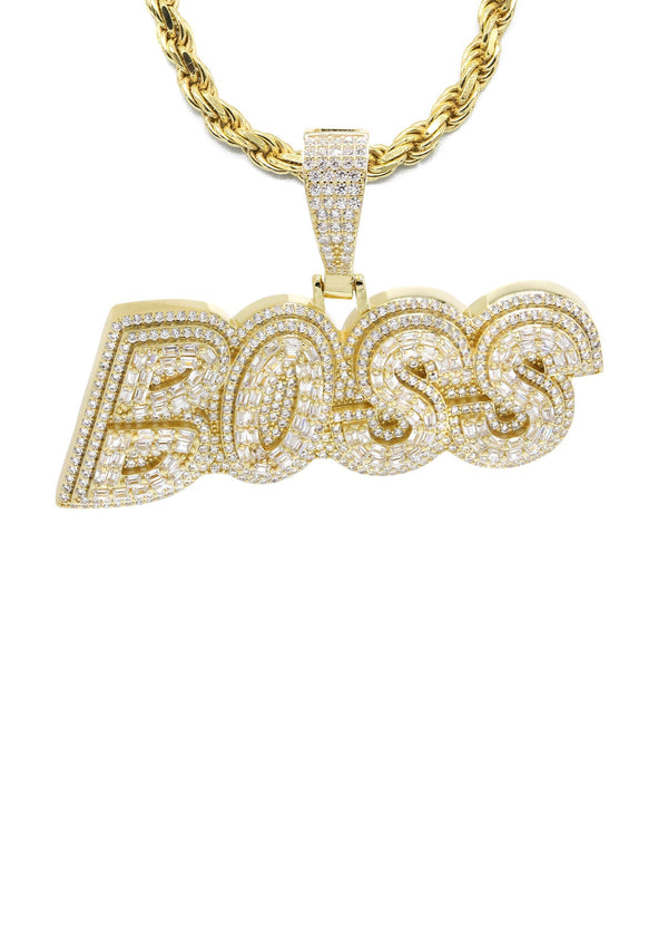 Silver Necklace - Gold BOSS Necklace | 38.4 Grams