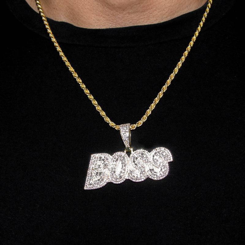 Silver Necklace - Gold BOSS Necklace | 38.4 Grams