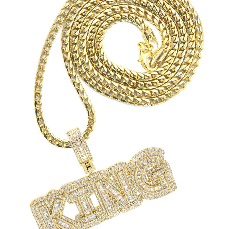 Silver Necklace - Gold KING Necklace | 28.4 Grams