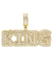 Silver Pendant - Gold KING Pendant | Appx 14 Grams