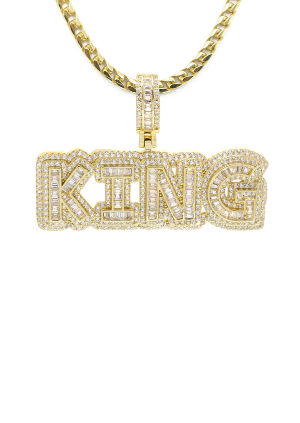 Silver Necklace - Gold KING Necklace | 28.4 Grams