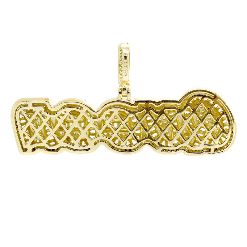 Silver Pendant - Gold QUEEN Pendant | Appx 15.6 Grams