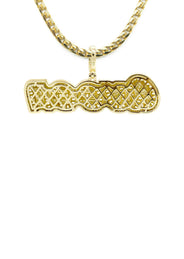 Silver Necklace - Gold QUEEN Necklace  | 30 Grams