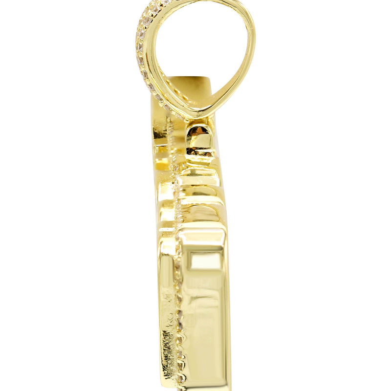 Silver Pendant - Gold QUEEN Pendant | Appx 15.6 Grams