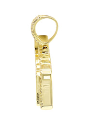 Silver Pendant - Gold QUEEN Pendant | Appx 15.6 Grams