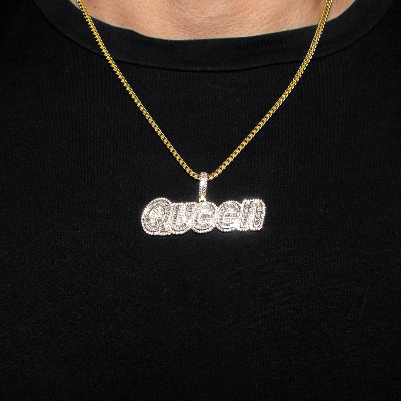 Silver Necklace - Gold QUEEN Necklace  | 30 Grams