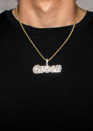 Silver Necklace - Gold QUEEN Necklace  | 30 Grams
