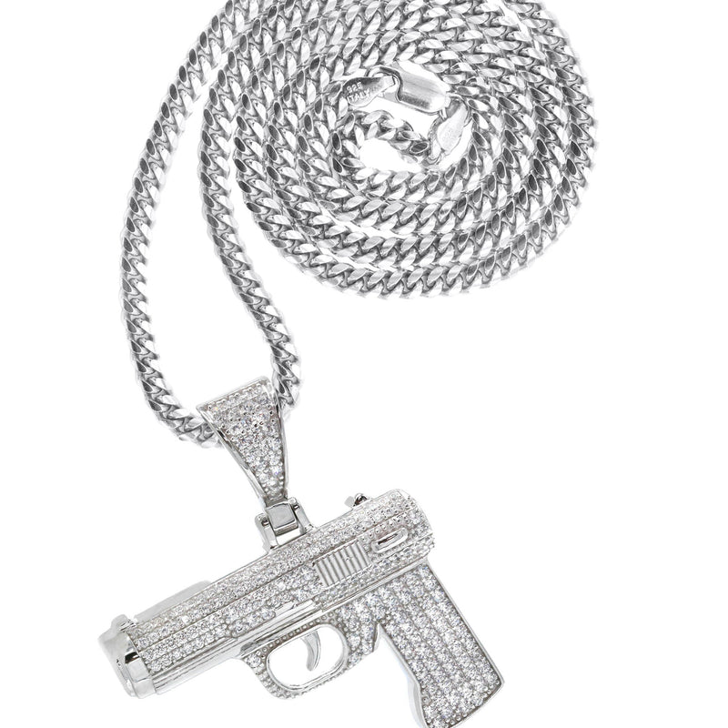 Silver Gun Necklace | 23 Grams