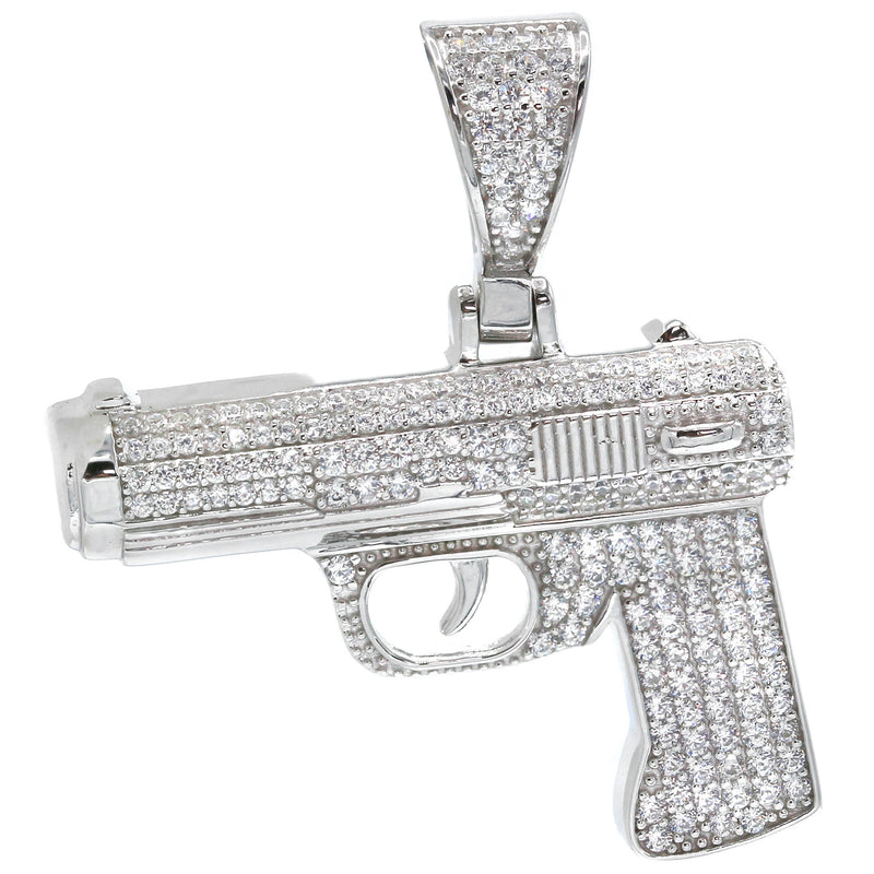 Silver Pendant - Silver Gun Pendant | Appx 8.2 Grams