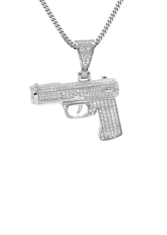 Silver Gun Necklace | 23 Grams