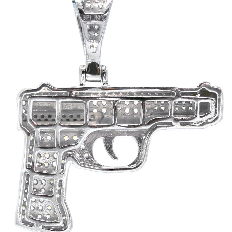 Silver Pendant - Silver Gun Pendant | Appx 8.2 Grams