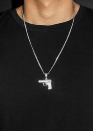 Silver Gun Necklace | 23 Grams