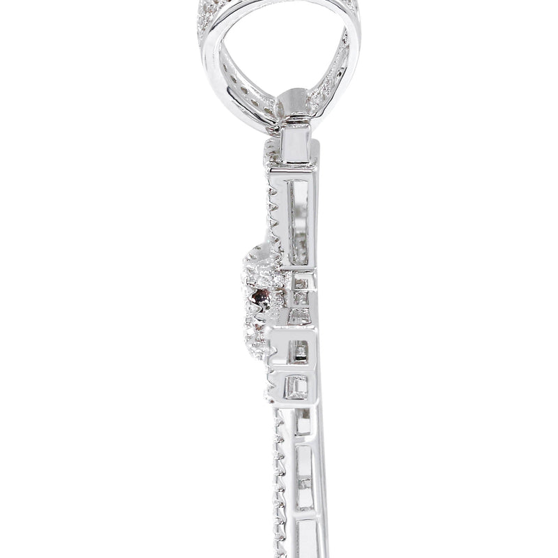 Silver Pendant - Silver Cross Baguette Pendant | Appx 6.7 Grams