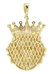 Silver Pendant - Gold King Lion Pendant | Appx 19.4 Grams