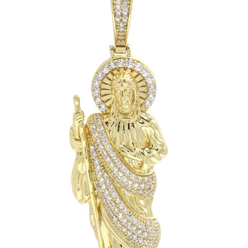 Silver Pendant - Gold St. Jude Pendant | Appx 13.8 Grams