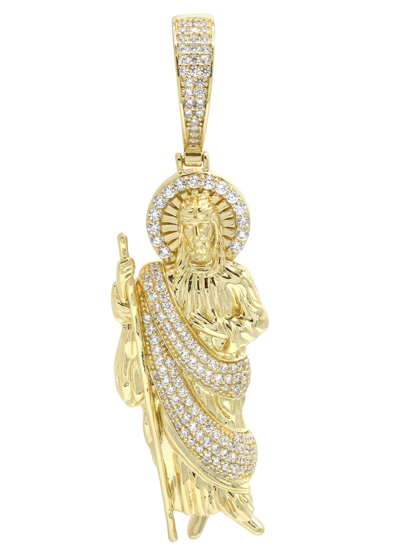 Silver Pendant - Gold St. Jude Pendant | Appx 13.8 Grams