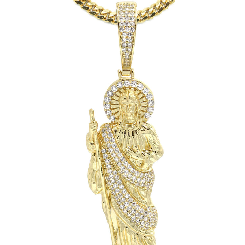 Silver Necklace - Gold St. Jude Necklace | 37.5 Grams