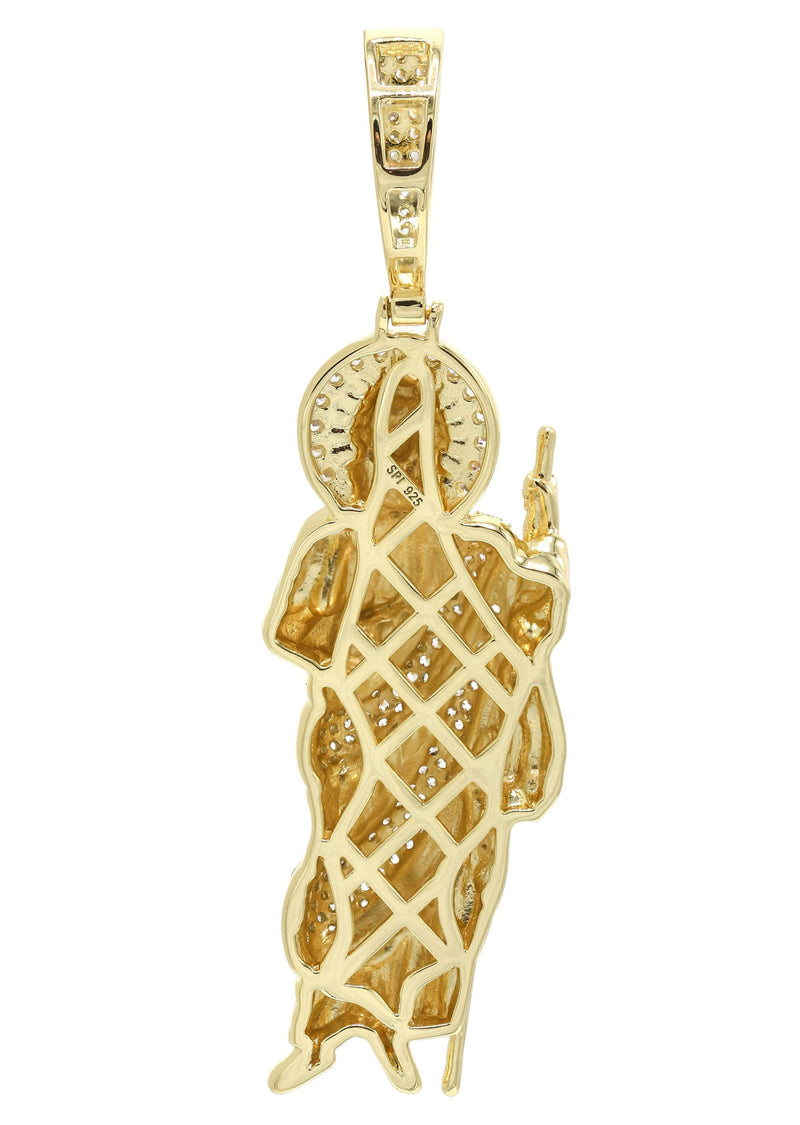 Silver Pendant - Gold St. Jude Pendant | Appx 13.8 Grams