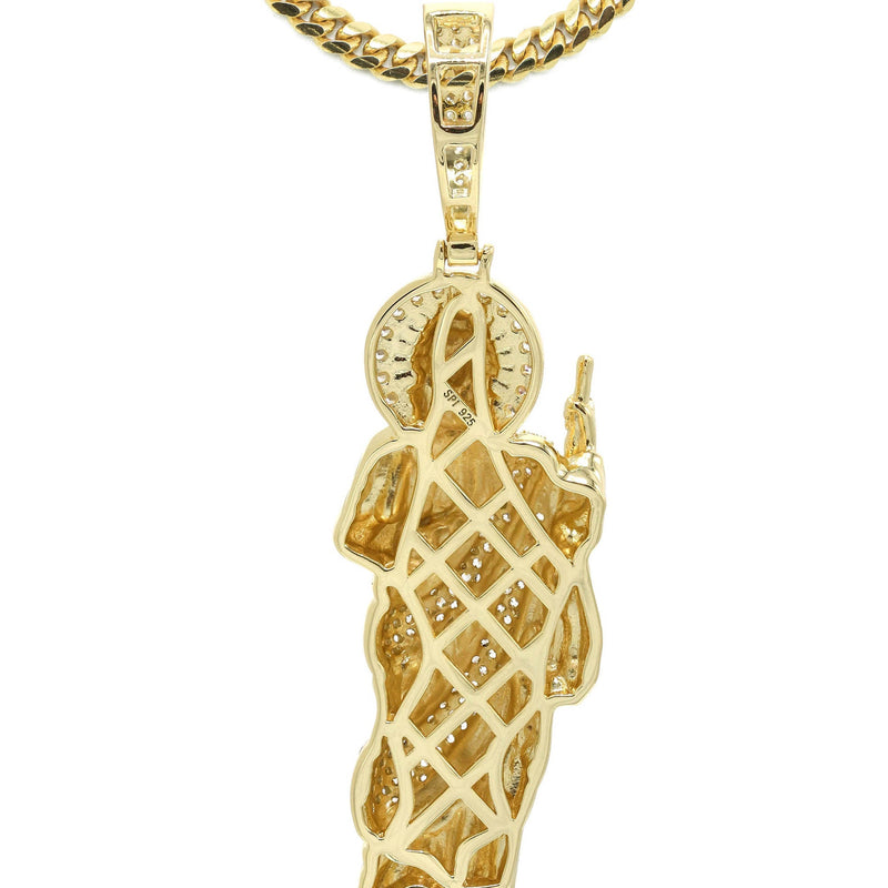 Silver Necklace - Gold St. Jude Necklace | 37.5 Grams