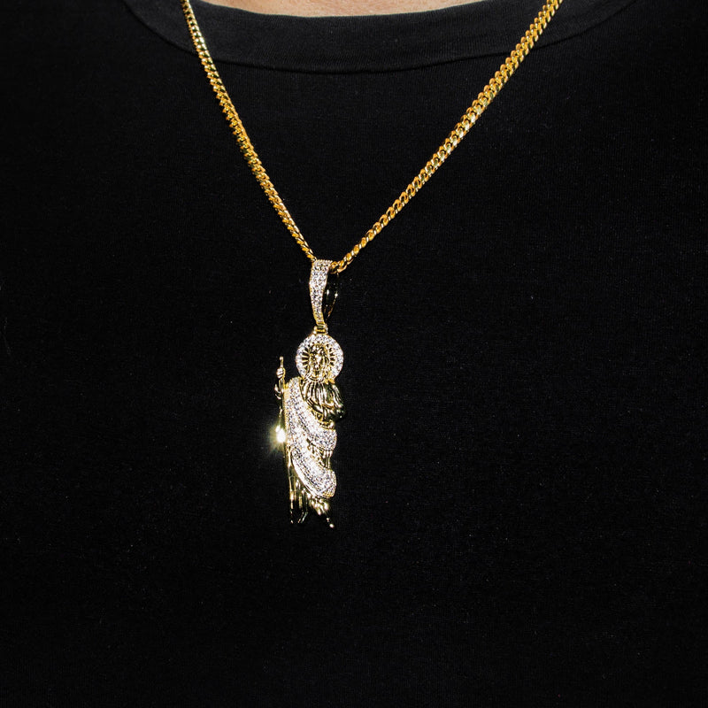 Silver Necklace - Gold St. Jude Necklace | 37.5 Grams