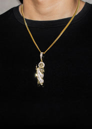 Silver Necklace - Gold St. Jude Necklace | 37.5 Grams