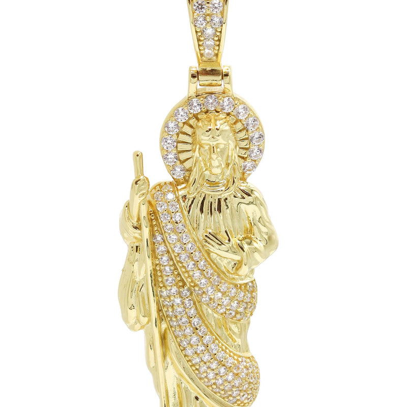 Silver Pendant - Gold St. Jude Pendant | Appx 7 Grams