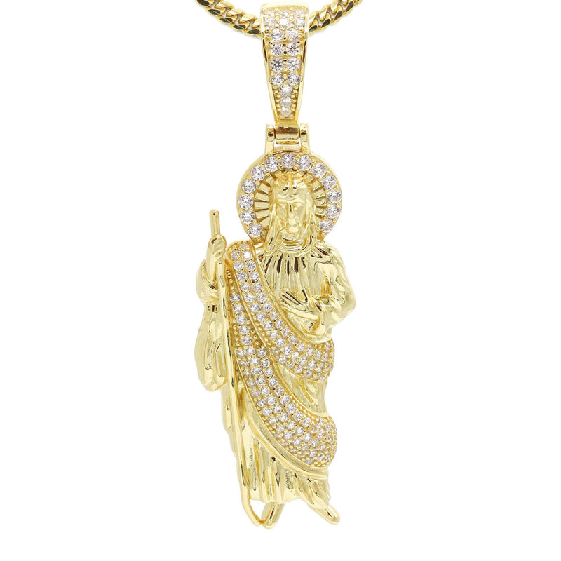 Silver Necklace - Gold St. Jude Necklace | 20.9 Grams